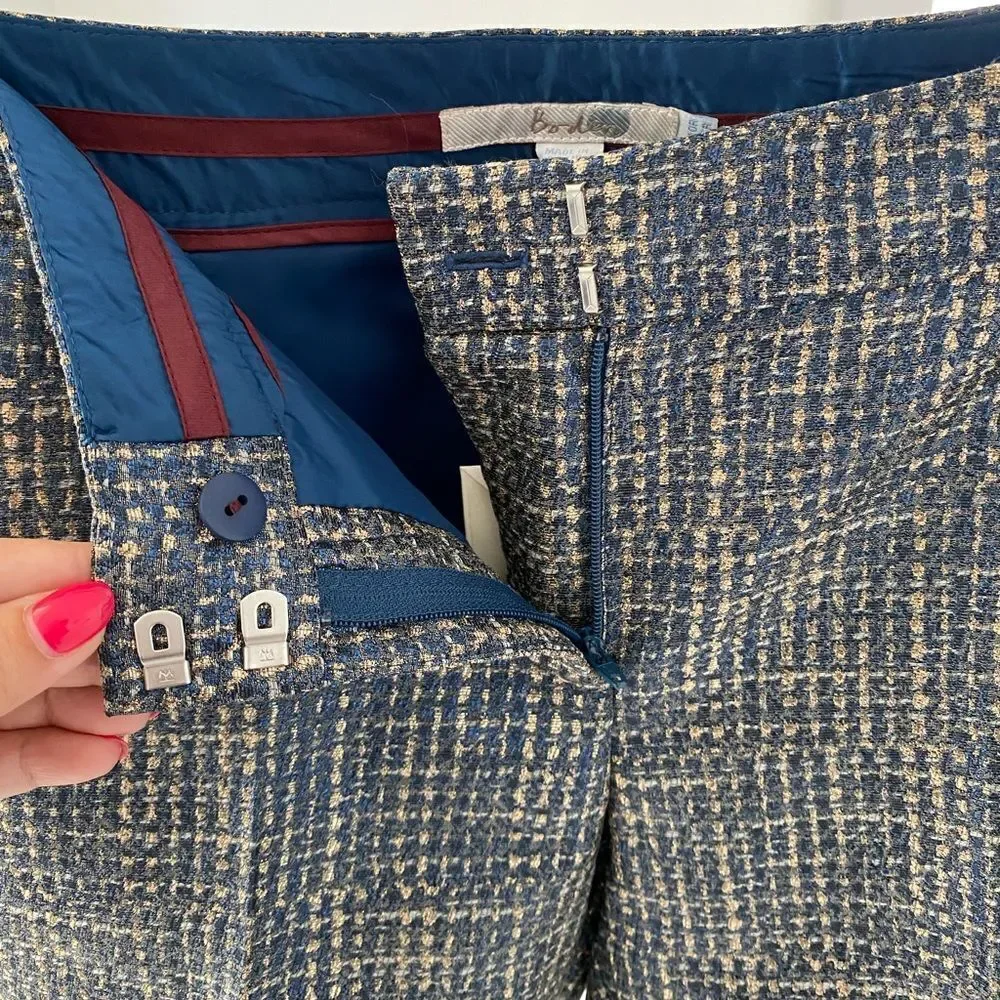 NWT BODEN WOMEN'S METALLIC TWEED BISTRO CROP TROUSERS PANTS, Size US 6R - Picture 6 of 9